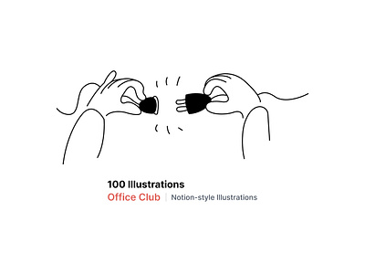 Office Club - Overflow Design figma free freebie illustration notion notion illustration notion template sketch svg vector