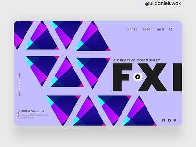 FXI - Creative Community Website Interface creative fxi hero uiux userexperience userinterface web