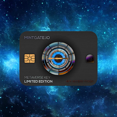 NFT Card for MintGate.io 3d 3d nft cards access pass crypto design graphic design illustration logo minting nft nft art nft cards vip pass