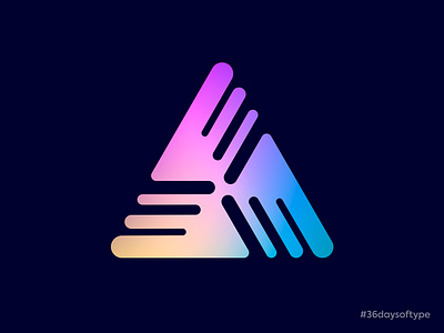 A ( for sale ) 36daysoftype a abstract app blockchain brand branding crypto design fintech gradient icon letter logo mark modern monogram negative space team technology