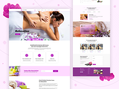 Just Relax - Beauty Spa Web UI app design beauty creative design healthy home landing page light theme makeup massage relax screen spa typography ui uiux webpage website