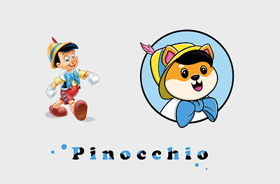 "Pinocchio" cutedog cutepinocchio dog dogecoin doghadhat doglogo dogmscot funnydog gang hat logo mascot mascotlogo pinocchio pinocchioboy pinocchiodog pinocchioicon pinocchiologo towtie wooddog