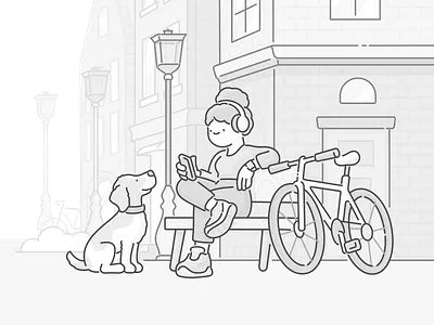 Lemonade in Amsterdam amsterdam bike buildings city dog girl headphones