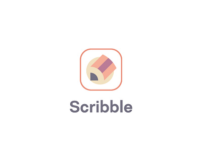 Logo design for - Scribble app logo brand identity branding design graphic design logo pastel color pen logo pencil pencil logo pixel logo scribble logo typography