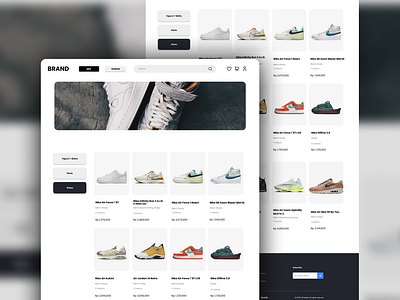 Nike website branding design landing page nike ui