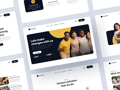 Social Community landing Page community design dribbble ui uidesign