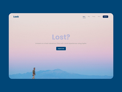 Lask Hero Header design ui user experience user interface ux uxui webdesign