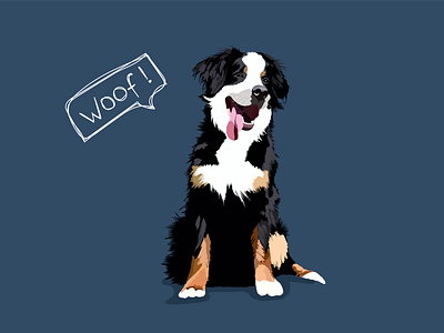 Woof! adobe illustrator design flat illustration logo vector vector illustration