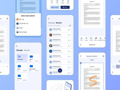 Phone document scanning android app application design document mobile scan ui ux uxui