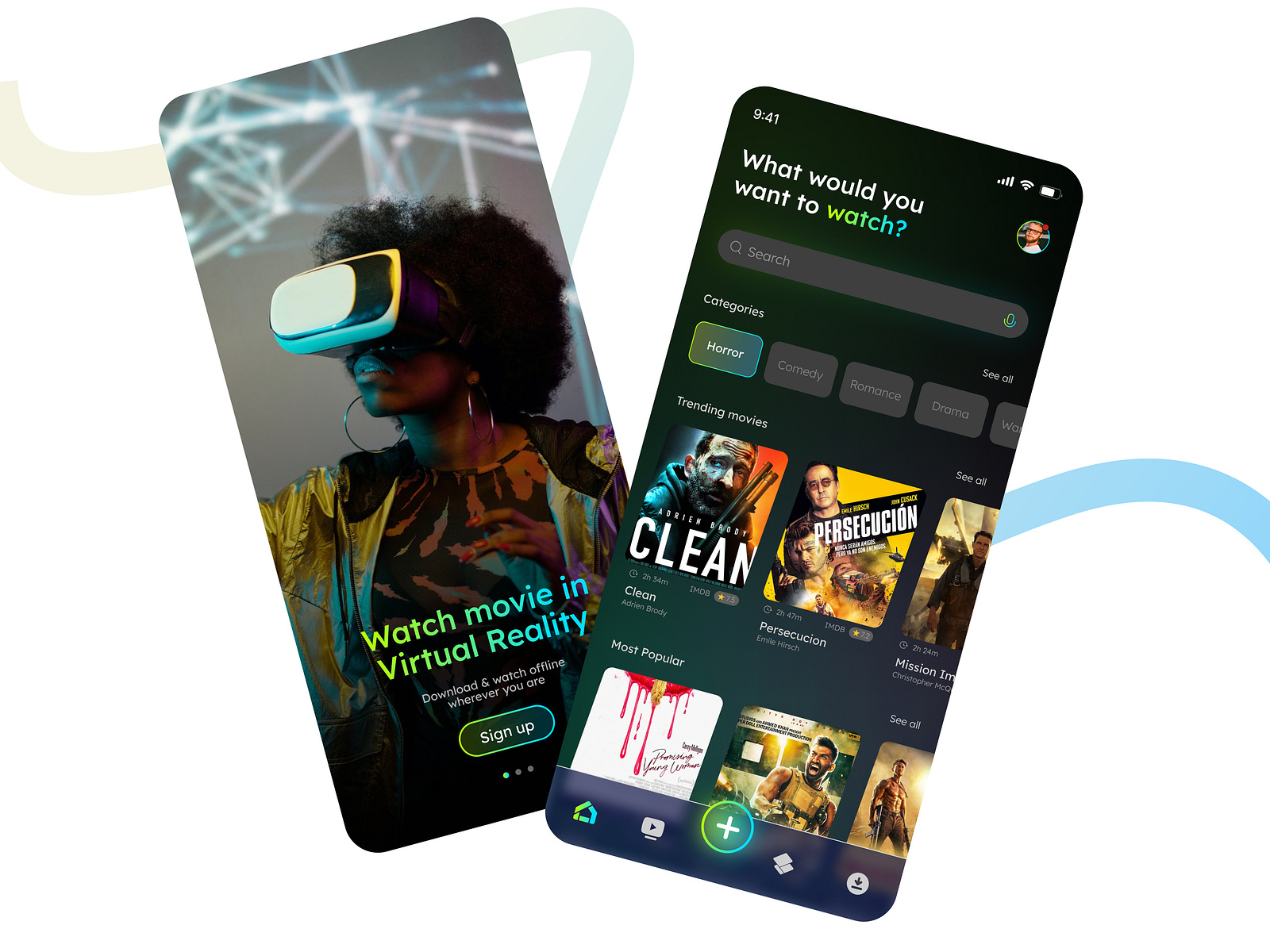 VR Movie app UI Design Concept by Sabbir Hossien on Dribbble
