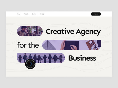Creative Digital Agency Website agency banner design banner section creative digital header unique design minimal design software company