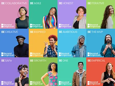 Beyond Empirical Launch Social Media Posts agile beyond empirical business agility colour colourful design digital graphic design inclusive instagram people rainbow safe scrum social media social media design