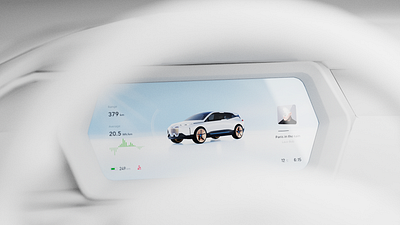 HMI Car Dashboard 3d automotive automotive ui design car multimedia interface concept hmi