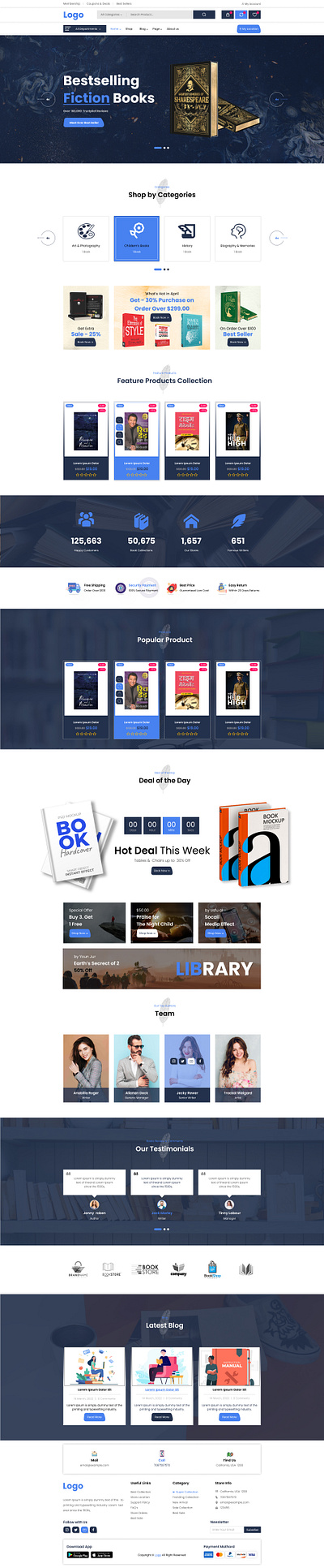 Book_store web_design_page branding design figma design graphic design illustration logo typography ui ux vector