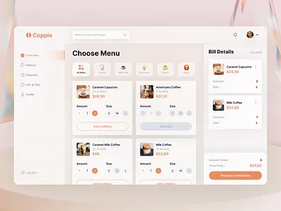 Coffee Shop Dashboard coffee coffeeshop dashboard design dribbble mobile app shop ui uidesign