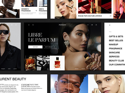 YSL Beauty - Luxury brand marketplace beauty branding e commerce ui ux web design website