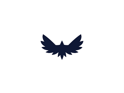 Crow abstract animal bird black branding fast flying geometry icon illustration logo mark minimalist modern movement raven simple speed wings