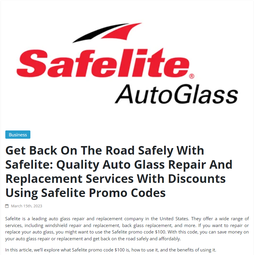 Get Back On The Road Safely With Safelite by Bob Stanly on Dribbble