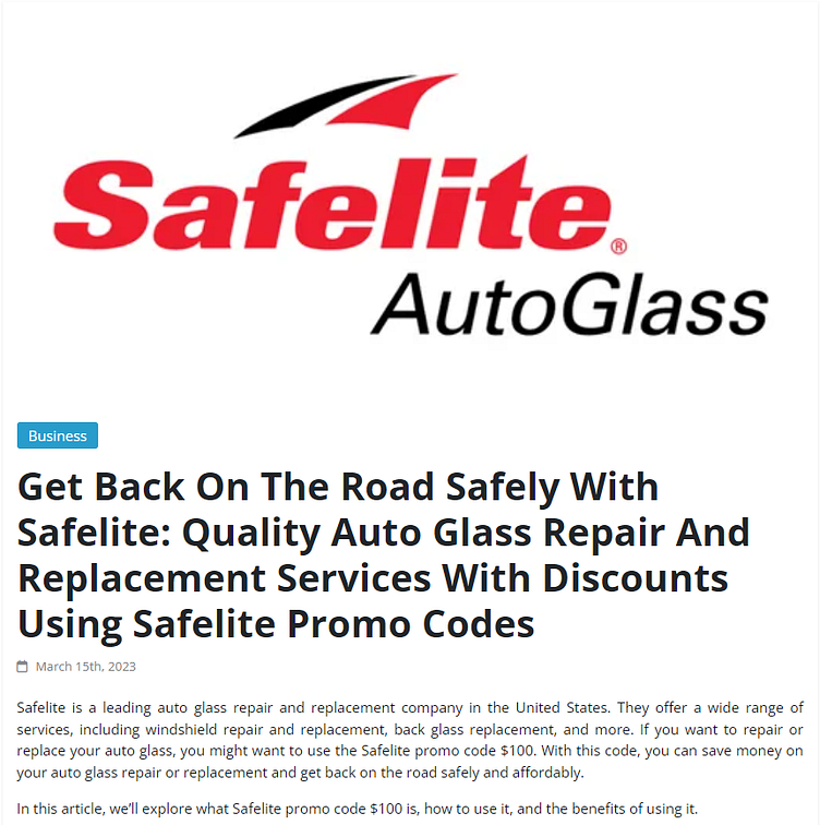 Get Back On The Road Safely With Safelite by Bob Stanly on Dribbble