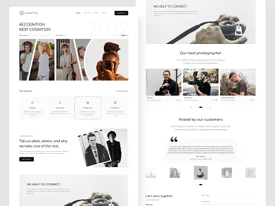 Website Design: Photography website de app app design branding clean design flat landing page minimal mobile app product design rokshanakter shafinkhan shaifnkhanuix simple typography ui ui design ui ux webdesign website design