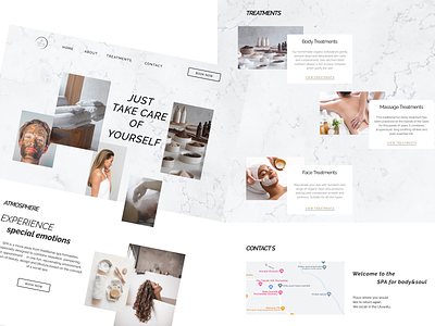 Website concept for SPA design ui ux web website