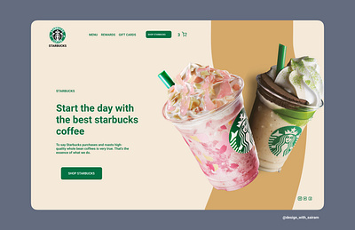 Starbucks web design animation branding dailyui design figma figmatutorial graphic design illustration logo ui