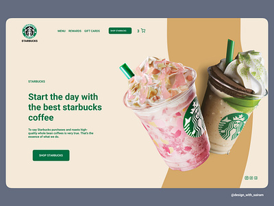 Starbucks web design animation branding dailyui design figma figmatutorial graphic design illustration logo ui