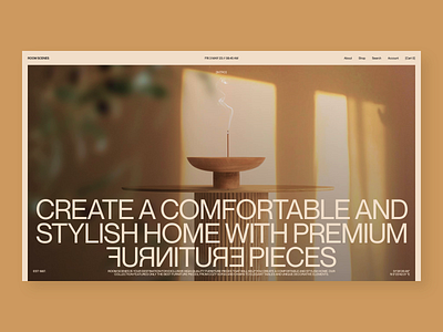Room Scenes - Web Concept design furniture interior landing page layout swiss typography ui ui design uiux ux ux design