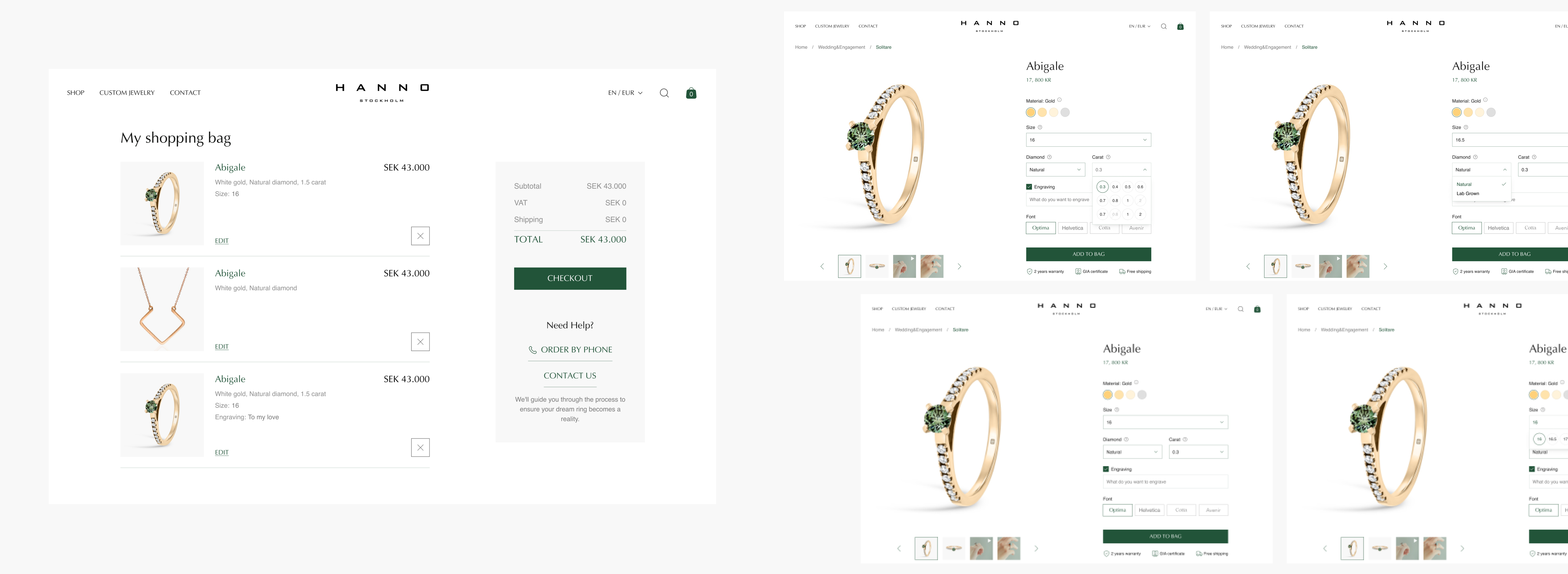Example of Webflow E Commerce Store Design & Build
