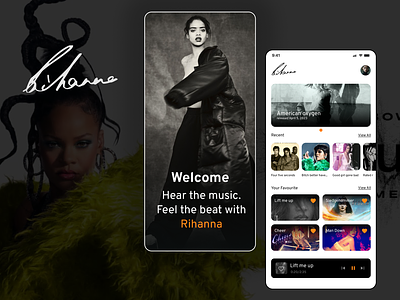 Rihanna App Design ui