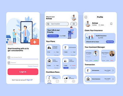 Insurance management branding figma finance management mobiledesign ui uidesign