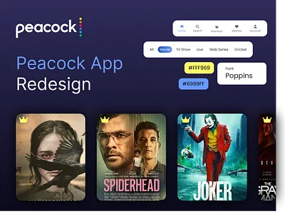 Peacock Application Redesign application ui