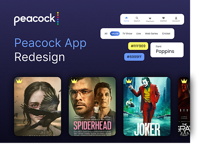 Peacock Application Redesign application ui