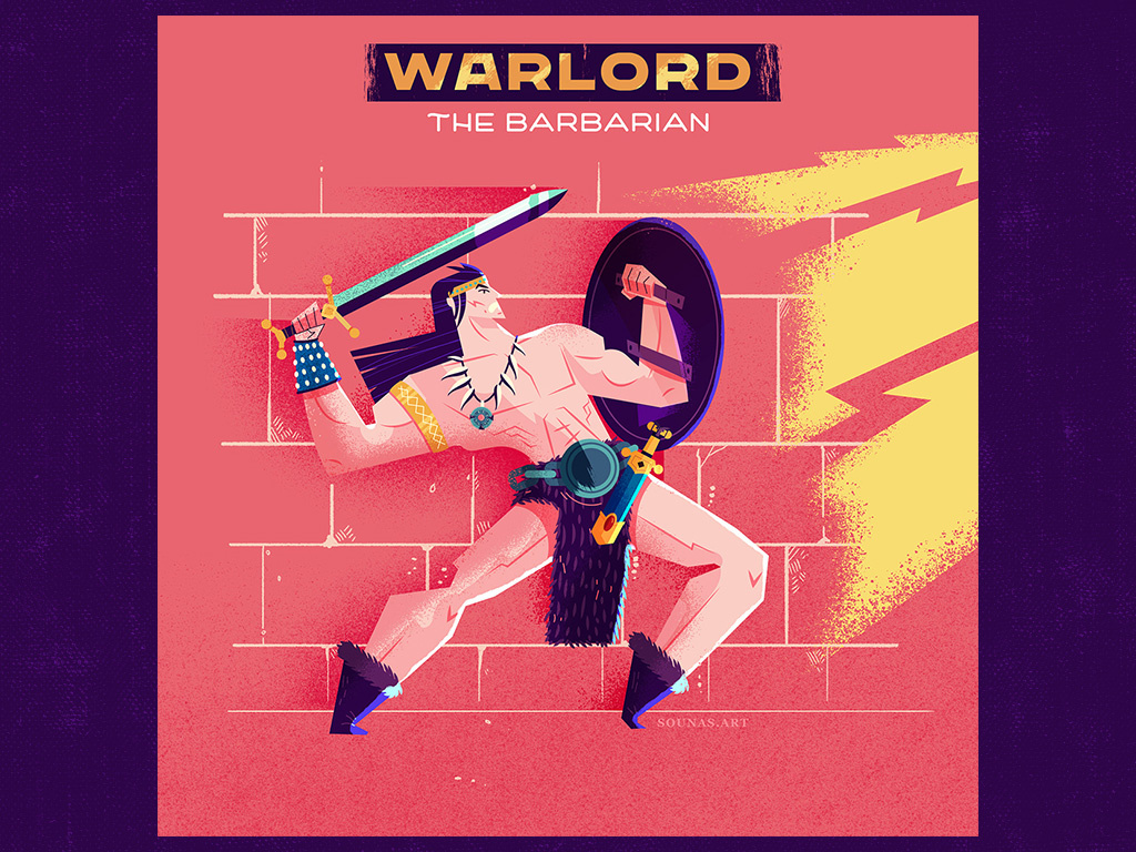 :::RPG Character - The Barbarian::: barbarian board game character dnd dungeon fighter hero quest illustration monster rpg sword