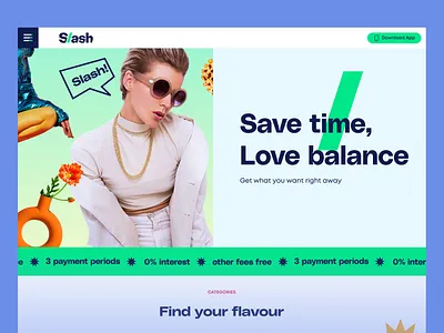 E-commerce Website - Get Slash color ecommerce flat landing pit pitstudio shopping ui web website