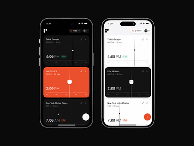 Timezones Web App app design flat minimal time timezones ui watch web