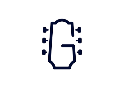 guitar letter g concept g guitar letter logo