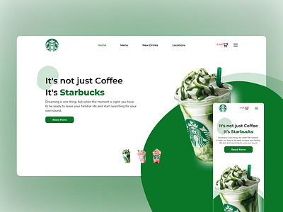 STARBUCKS UX/UI Design☕ app branding coffee design design figma figma expert graphic design illustration logo starbucks starbucks uxui starbucks website ui ux