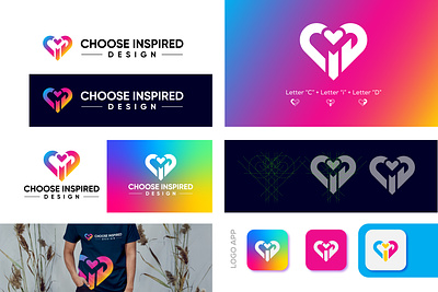 Choose Inspired Design Logo Design branding graphic design letter letter logo logo logo design logotype marketing print logo print media typography logo visual appeal