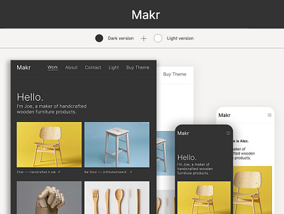 Makr — Your own maker portfolio website template framer template portfolio template website template