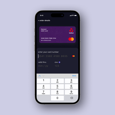 Card Checkout #001 app design ui ux