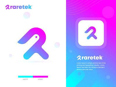 Raretek app application branding creative logo gradient logo graphic design identity letter lettermark logo modern logo r letter logo r logo r tech logos stsohan tech logo technology logo trendy logo ui website