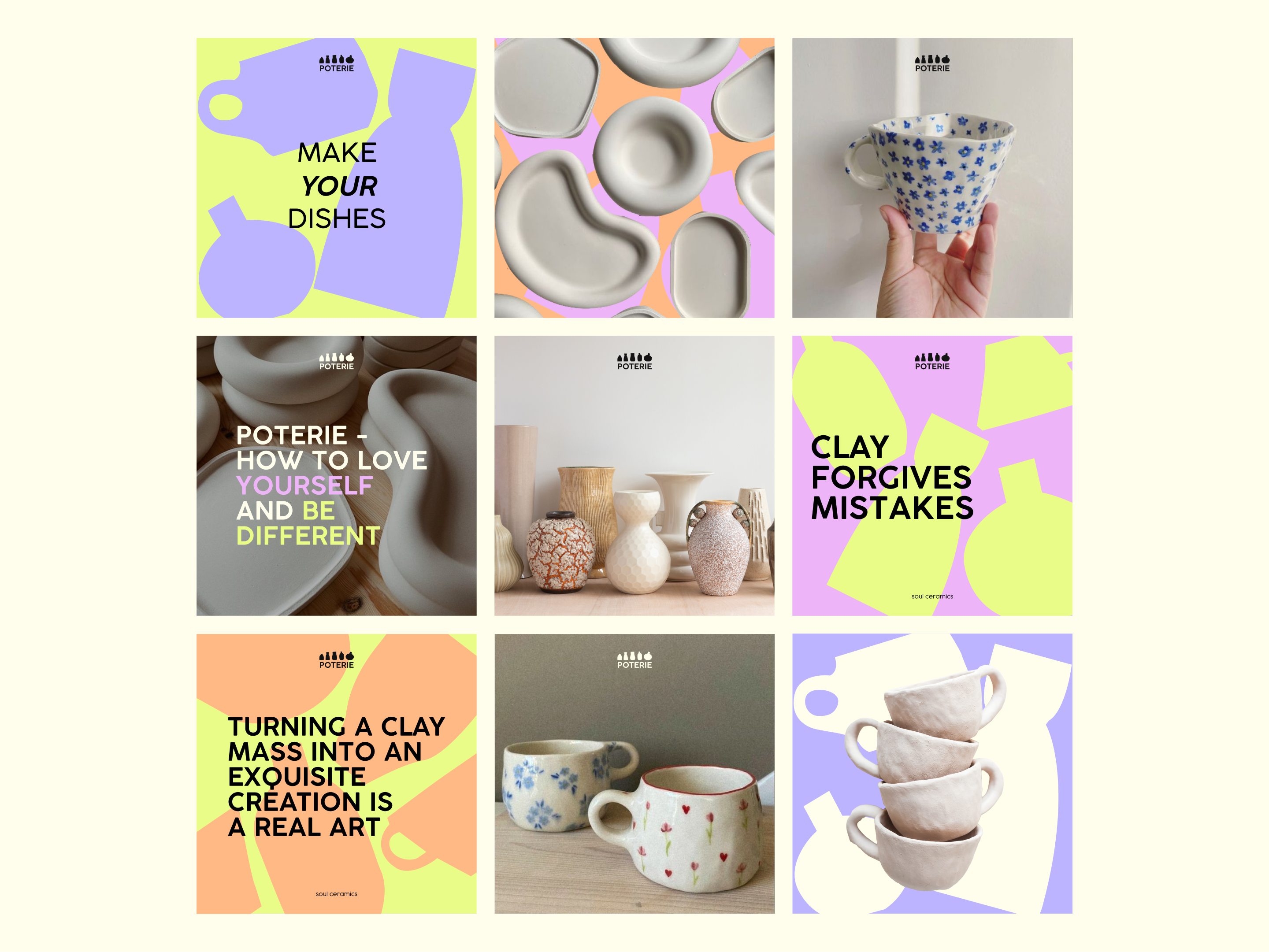 POTERIE branding design graphic design identity instagram logo poterie vector