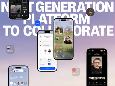 Collaboration app to be creative! 3d app branding call dashboard design module settings ui ux video widgets zoom