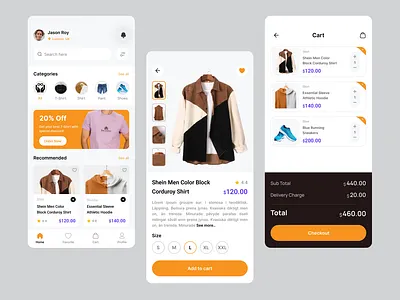 Fashion E-Commerce Mobile App branding design graphic design illustration landing page mobile app product app ui ux