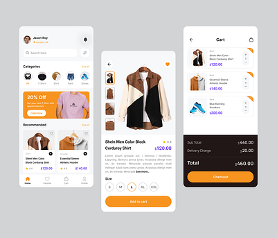 Fashion E-Commerce Mobile App branding design graphic design illustration landing page mobile app product app ui ux