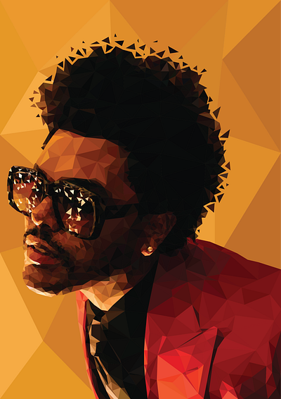 The Weeknd adobe illustrator banner design graphic graphic design graphic designer graphics illustration illustrations illustrator low poly lowpoly vector