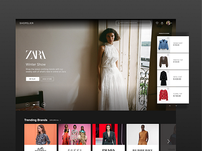 Shopelier Ecommerce Website brand cloth design desktop ecommerce minimal premium store ui ux webapp website