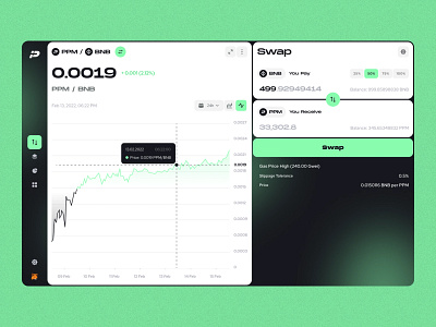 PPMSwap - Crypto Staking platform app design graphic design typography ui ux