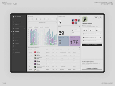 JoCreate.ai - NFT collection creation service app design graphic design illustration logo typography ux
